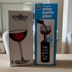 XL Wine Glass - White/Red Design